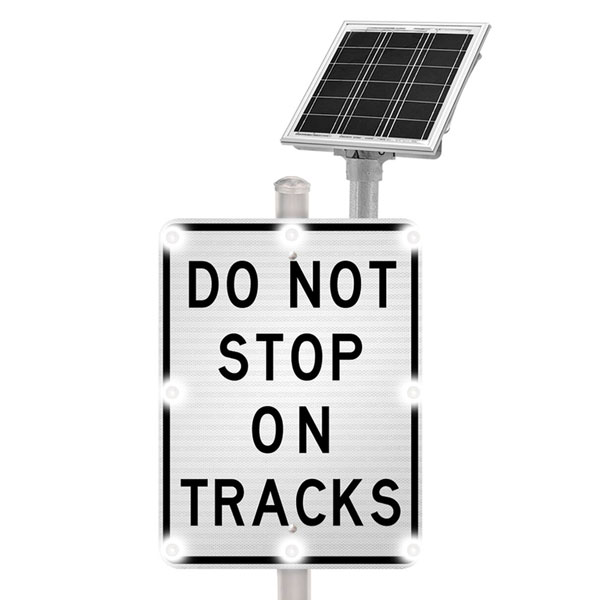Do Not Stop on Tracks Sign