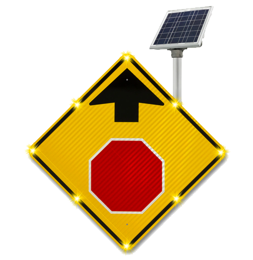 Stop Ahead LED sign