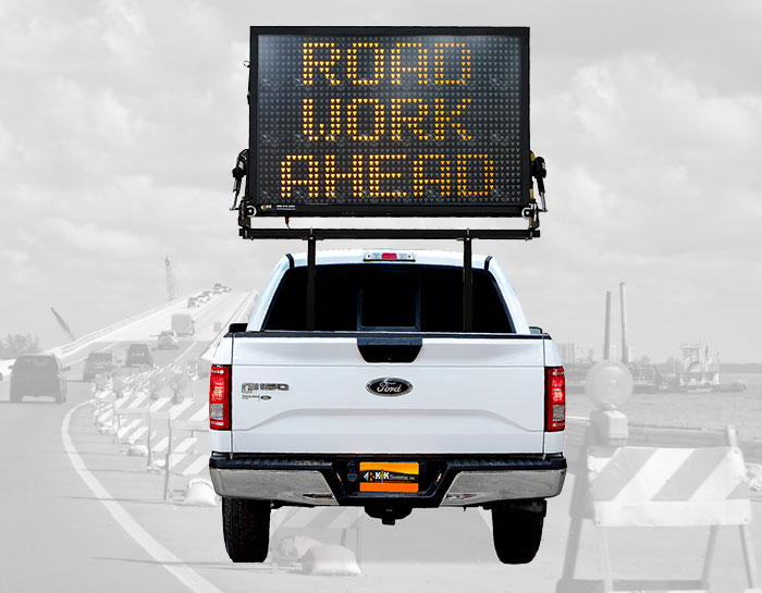 vehicle mounted message sign