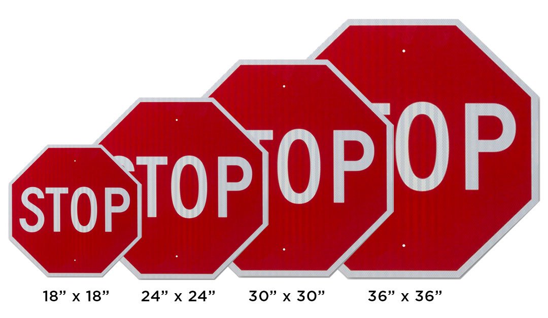 stop sign sizes
