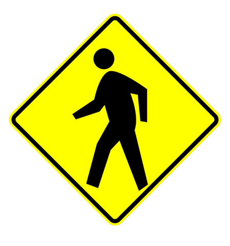 HOA Community Pedestrian Crossing Sign