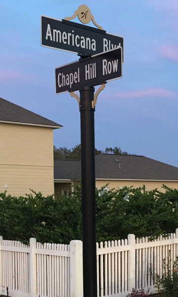 Community decorative street signs