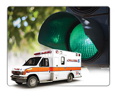 Button for emergency vehicle preemption