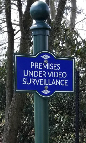 Premises under surveillance sign