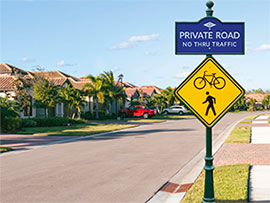 private road decorative sign