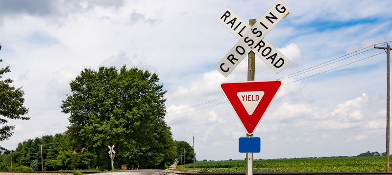 Passive Railroad Crossing Warning Signs