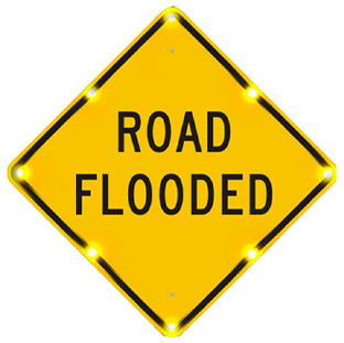 Road Flooded Blinkersign