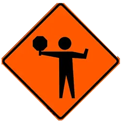 traffic control sign for work zones