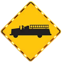 emergency vehicle flashing sign ring
