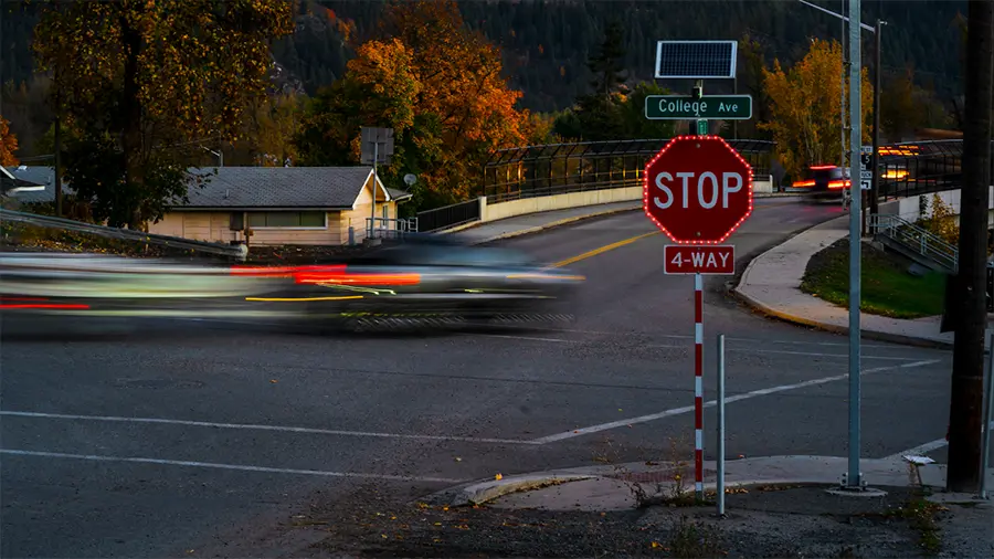 Stop Sign at 4-way intersection