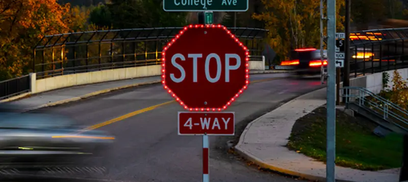Boost Traffic Safety with Flashing Stop Signs