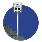 barrier mounted sign support